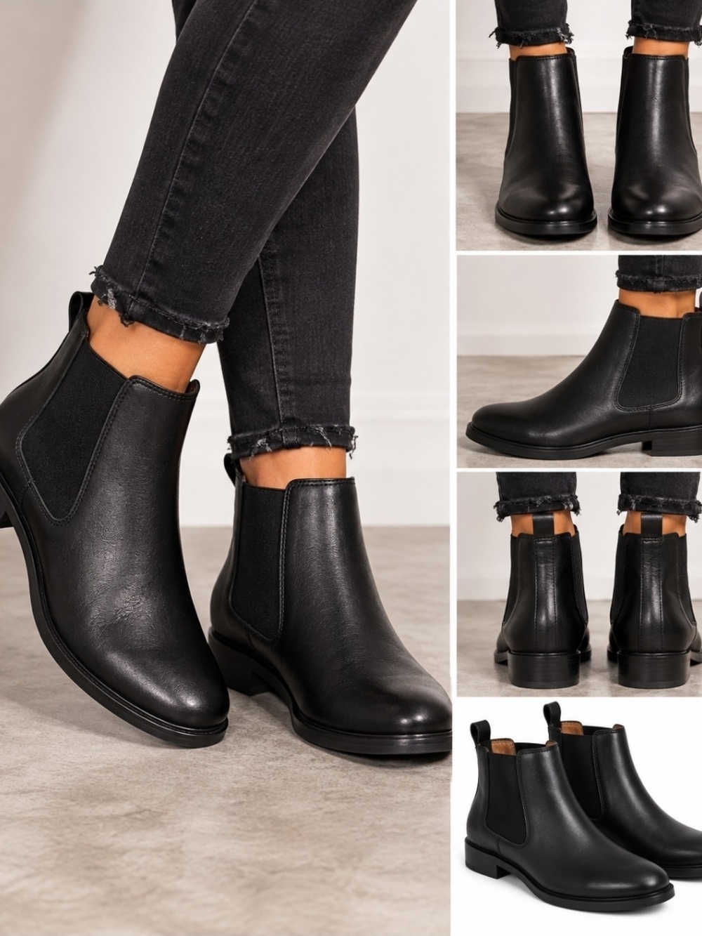 Sleek-Madewell classic Pull-On Chelsea Boots in True Black, women’s size 6.